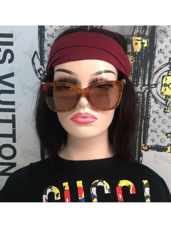 New Authentic Gucci GG1071S 003 Havana Cat-Eye Sunglasses Brown Lenses main image 13